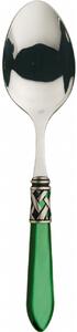 ALADDIN OLD SILVER-PLATED RING VEGETABLE & MEAT SERVING SPOON - Green
