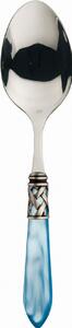 ALADDIN OLD SILVER-PLATED RING VEGETABLE & MEAT SERVING SPOON - Black