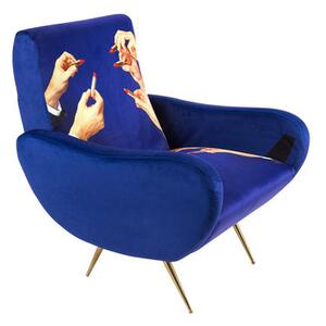Toiletpaper Padded armchair by Seletti Blue