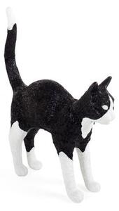 Jobby the cat Wireless lamp - / H 52 cm by Seletti White/Black