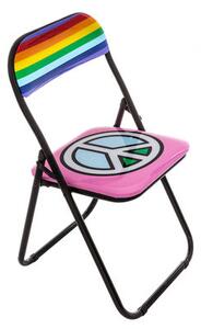 Peace Folding chair - / padded by Seletti Multicoloured