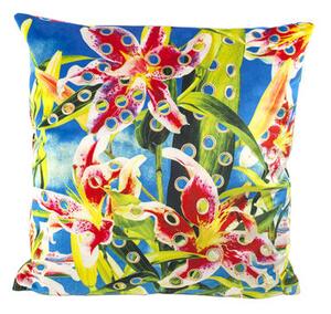 Toiletpaper Cushion - / Fleurs trouées - 50 x 50 cm by Seletti Blue/Multicoloured