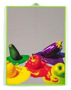 Toiletpaper Mirror - / Vegetables- Small H 23 cm by Seletti Multicoloured