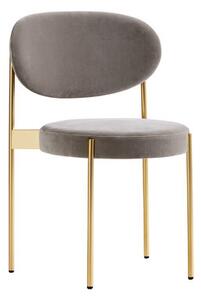Series 430 Brass Padded chair - / Velvet - Verner Panton (1967) by Verpan Brown/Gold/Metal