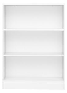 Duday Low Wide Bookcase (2 Shelves) In White