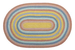 Rug - / Hessian - 75 x 50 cm by Bloomingville Multicoloured
