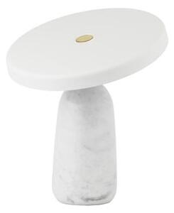 Eddy Table lamp - / With pivot - Marble & stamped steel by Normann Copenhagen White