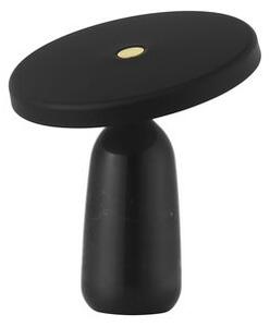 Eddy Table lamp - / With pivot - Marble & stamped steel by Normann Copenhagen Black