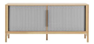 Jalousi Dresser - / L 161 cm - Wood & plastic curtains by Normann Copenhagen Grey/Natural wood