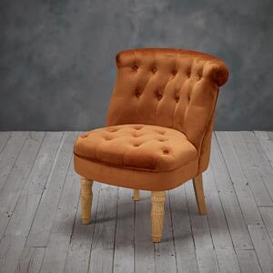 Lottie Chair Orange Velvet