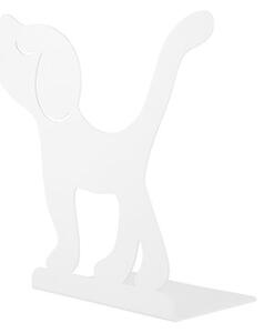 Montparnasse Book end - Dog - Steel by Alessi White