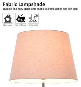 Tripod Floor Lamp with 3-Tier in Oak & White