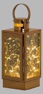 Copper Lantern With Led Micro Lights