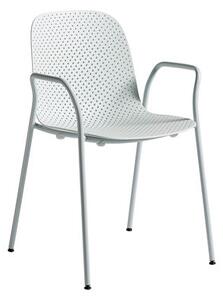 13eighty Stackable armchair - / Perforated plastic by Hay Blue