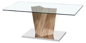 Apex Glass Coffee Table Oak Effect Base