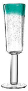 Burano Champagne glass - / 150 ml - Fait main by Leonardo Blue/Green