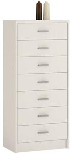 4 You Pearl White 7 Drawer Chest