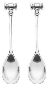 Dressed Spoon - for eggs / Set of 2 by Alessi Metal