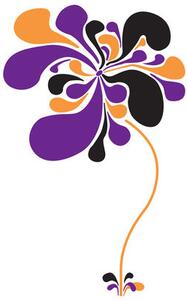 Pop Flower Sticker by Domestic Orange/Purple