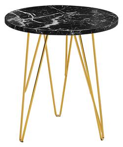 Foller Lamp Table Black Marble