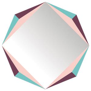 The Octagon self-sticking mirror - 48 x 48 cm by Domestic Multicoloured