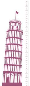 Measuring Souvenir from Pisa Sticker - Height gauge by Domestic Pink/Purple