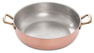 COPPER DEEP FLARED PAN TWO HANDLES - 26CM