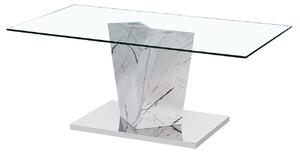 Alpha Glass Top Marble Coffee Table