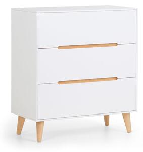 Alicia White Wooden 3 Drawers Chest