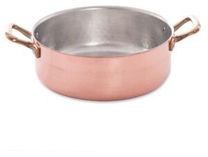 COPPER LOW SAUCEPAN TWO HANDLES WITH LID - 16CM