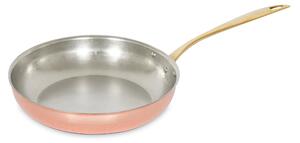 COPPER FLARED FRYPAN WITH LID - 26CM