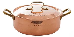 COPPER LOW SAUCEPAN TWO HANDLES WITH LID - 18CM