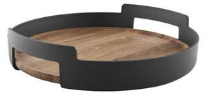 Nordic Kitchen Tray - / Ø 35 cm by Eva Solo Black/Natural wood