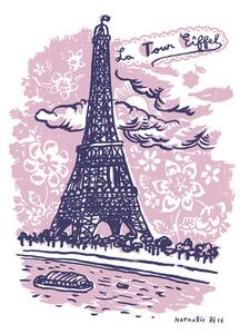 La Tour Eiffel Sticker - 25 x 35 cm by Domestic Pink