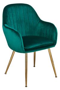 Lourd Chair Est Green Gold Legs Pack Of 2