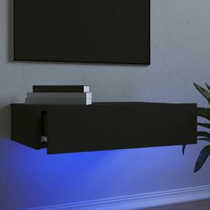 TV Cabinet with LED Lights Black 60x35x15.5 cm