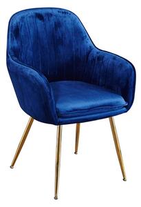 Lourd Chair Royal Blue Gold Legs Pack Of 2