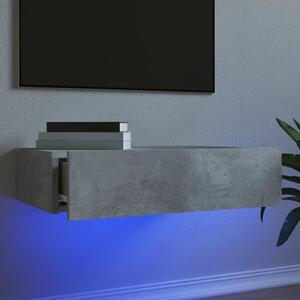 TV Cabinet with LED Lights Concrete Grey 60x35x15.5 cm