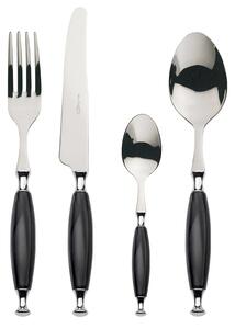 COUNTRY CHROME 4-PIECE CUTLERY SET - Black