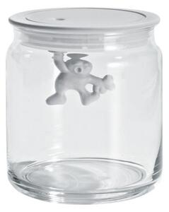 Gianni a little man holding on tight Airtight jar - 70 cl by Alessi White