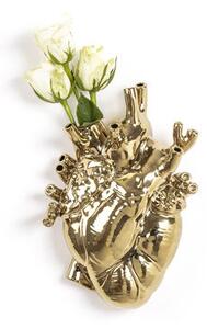 Love in Bloom Vase - / Human heart by Seletti Gold/Metal