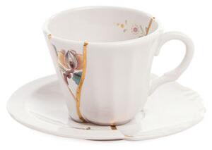 Kintsugi Coffee cup - / Set tasse à café avec soucoupe by Seletti White