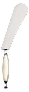 COUNTRY CHROME RING CHEESE KNIFE AND SPREADER - Ivory