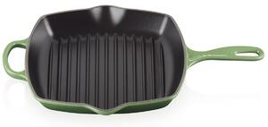 Le Creuset 26cm Cast Iron Square Grillit Bamboo Green
