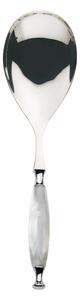 COUNTRY CHROME RING RICE SERVING SPOON - White