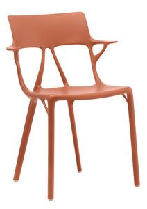 A.I Stackable armchair - / Designed by artificial intelligence by Kartell Orange