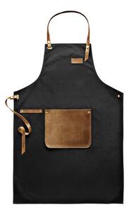 Apron - / Leather and cloth by Eva Solo Black