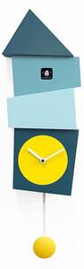 CROOKED CLOCK - Blue-Yellow