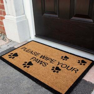 Dog Paw Print Coir Outdoor Entrance Doormat