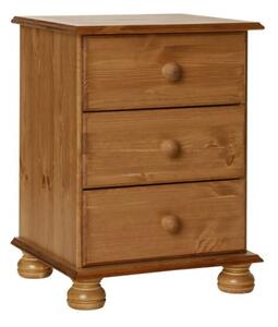 Tracy 3 Drawer Dan Made Pine Bedside Table - Pine